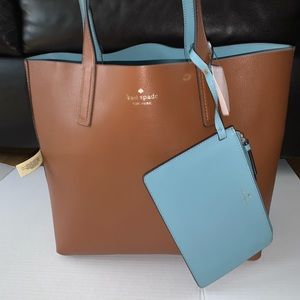 Kate spade tote bag brand new brown and blue